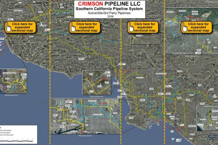 CRIMSON PIPELINE Southern California Pipeline System (©  2006-2016 Crimson Pipeline, LLC, Screenshot)