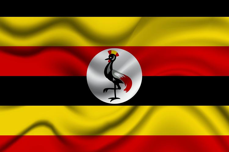 National flag of Uganda (copyright by Shutterstock/Akshay Dhameliya)
