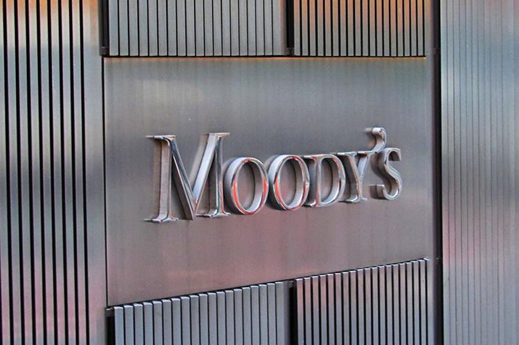 Moody's Investor Services sign outside 7 World Trade Center in Lower Manhattan (copyright by Shutterstock/Daniel J. Macy)