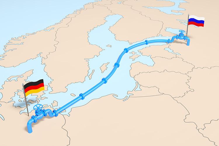 Nord Stream 2 connecting Russia and Germany (copyright by Shutterstock/Aksabir)