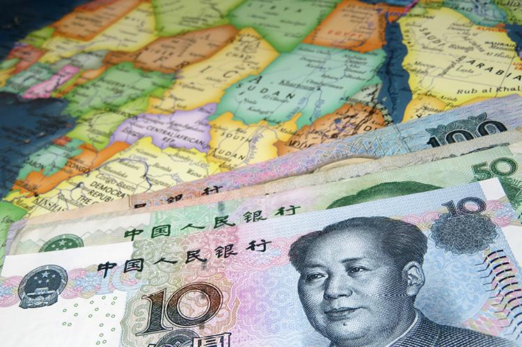 Yuan on the map of Africa (copyright by Shutterstock/Oleg Elkov)