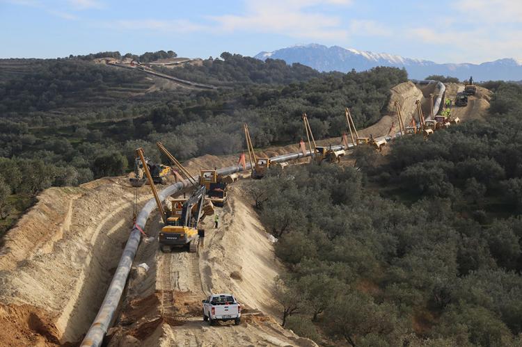Construction works in Berat, Albania, December 2016 (Copyright: Trans Adriatic Pipeline)