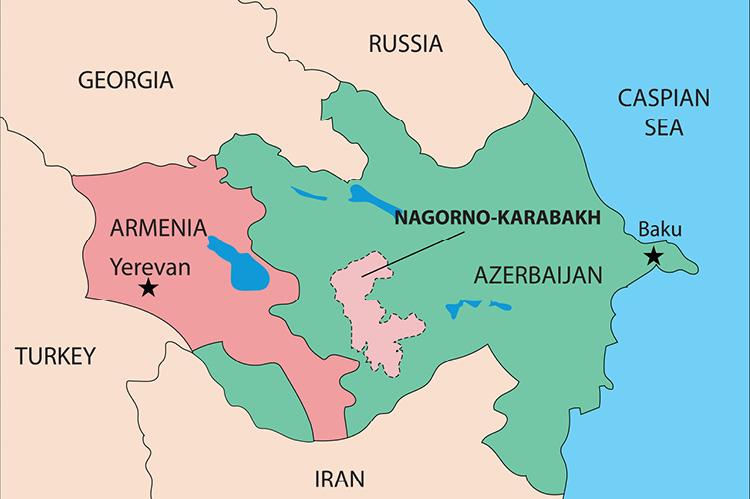 nagorno-karabakh map (copyright by Shutterstock/Nemanja Cosovic)