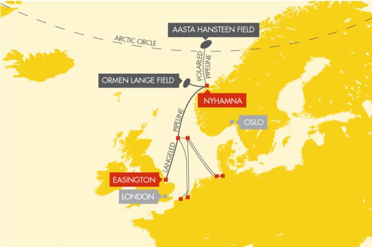 Ever More Natural Gas From the Norwegian Sea Bound for Continental Europe (© 2015 shell)