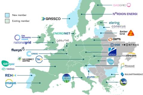European Hydrogen Backbone map (© Gas for Climate)