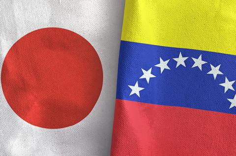 Flags of Japan and Venezuela (copyright by Shutterstock/NINA IMAGES)