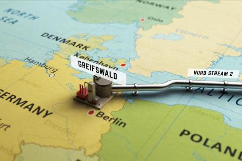 Nord Stream 2 reaching Greifswald in Germany (© Shutterstock/Frame Stock Footage)