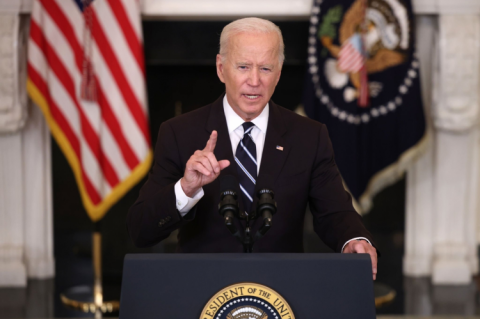 President Biden during a speech in the White House in 2021 (© Shutterstock/Salma Bashir Motiwala)