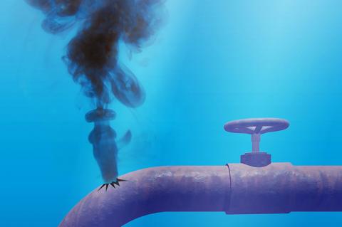 Underwater Hilcorp Gas Pipeline in Cook Inlet, Alaska Presumably Leaking Since December, 2016. (Mikhail Melnikov / Shutterstock)