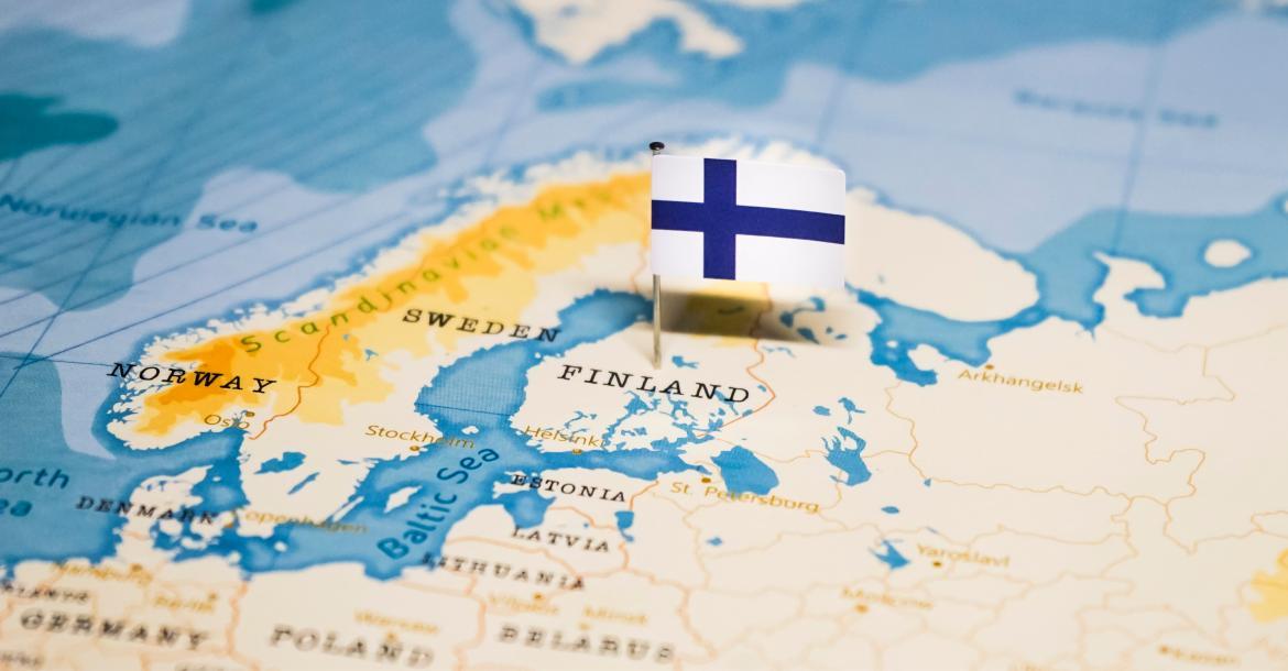 Finland on the map (© Shutterstock/hyotographics)