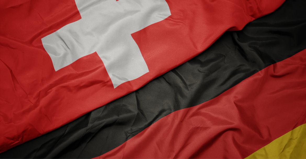 Flags of Switzerland & Germany (© Shutterstock/esfera) 