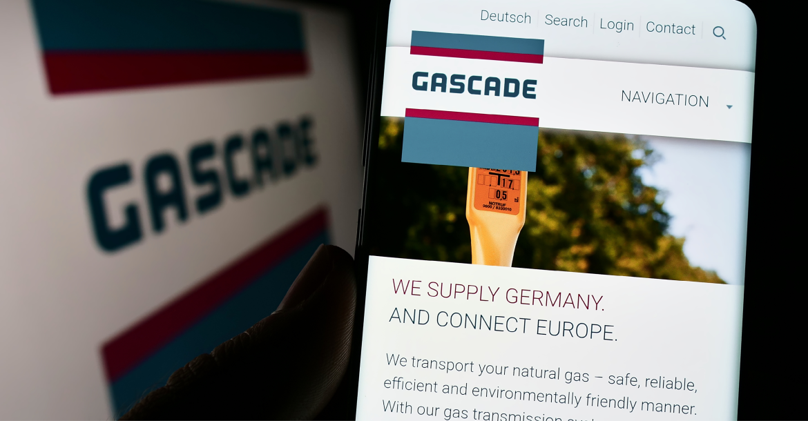 Gascade website on a smartphone screen (© Shutterstock/T. Schneider)