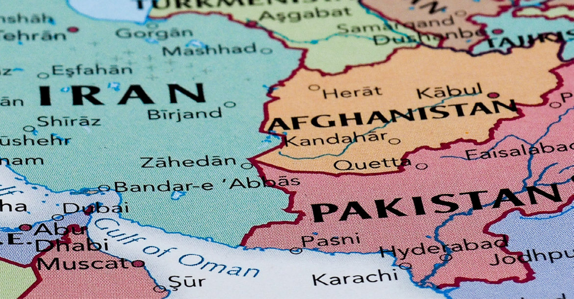 Iran & Pakistan on the map (© Shutterstock/Claudio Divizia)