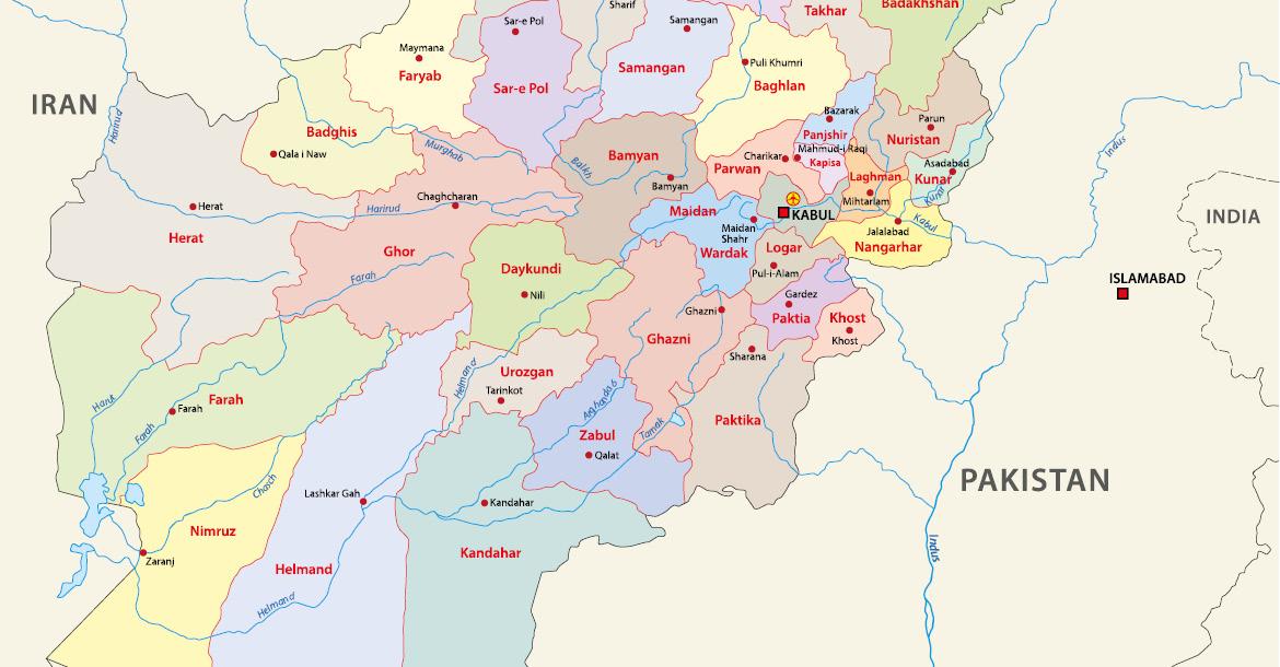 Map of Afghanistan (© Shutterstock/Rainer Lesniewski)