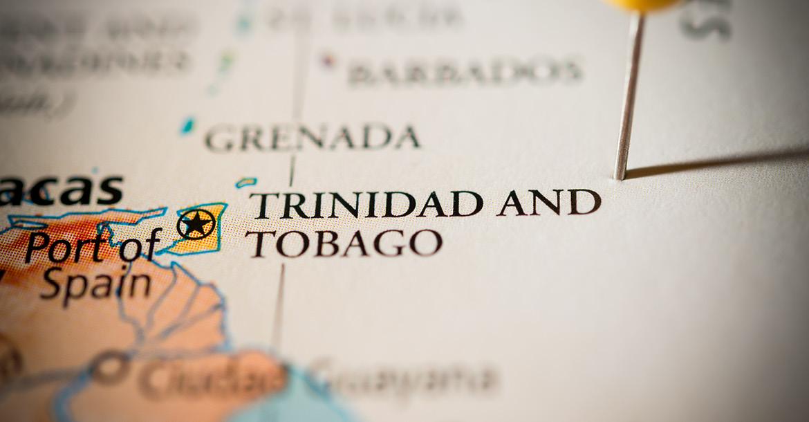Trinidad & Tobago on the map (© Shutterstock/Tudoran Andrei)